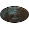 Ekena Millwork Neuveau Ceiling Medallion (Fits Canopies up to 6 3/8"), 24 1/4"OD x 2"P, Bronze Blue Patina CM24NABBS - alternate 3